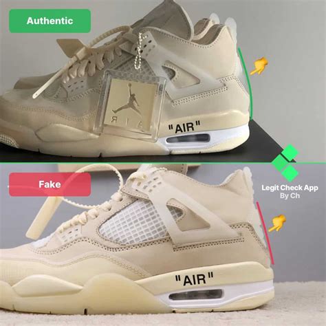 jordan 4 off white real vs fake